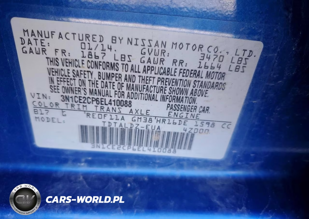 2014 Nissan Versa Note S VIN:3N1CE2CP6EL410088 - 13