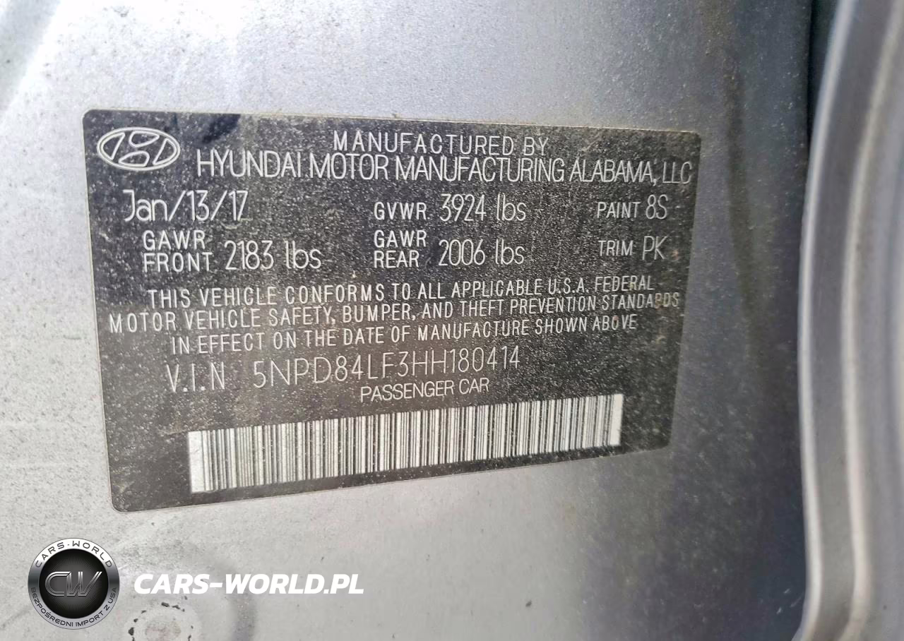 2017 Hyundai Elantra Se VIN:5NPD84LF3HH180414 - 12