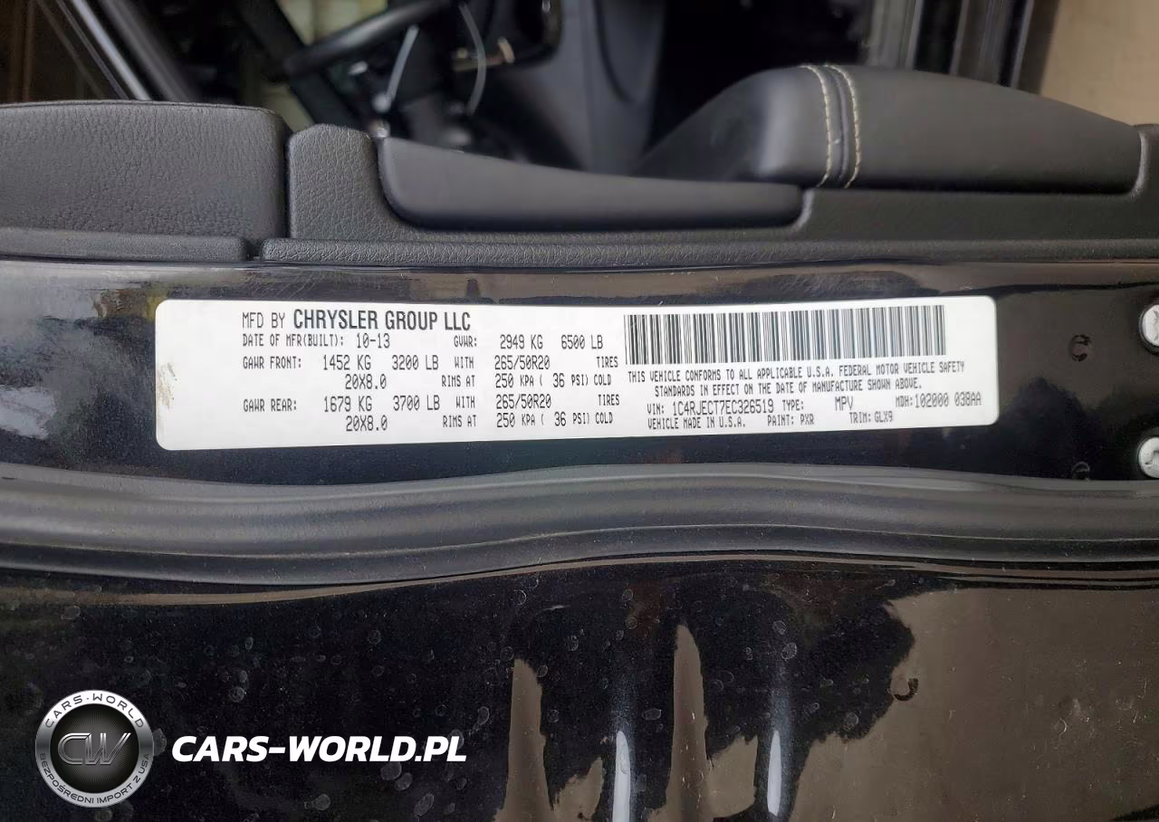 2014 Jeep Grand Cherokee Overland VIN:1C4RJECT7EC326519 - 12