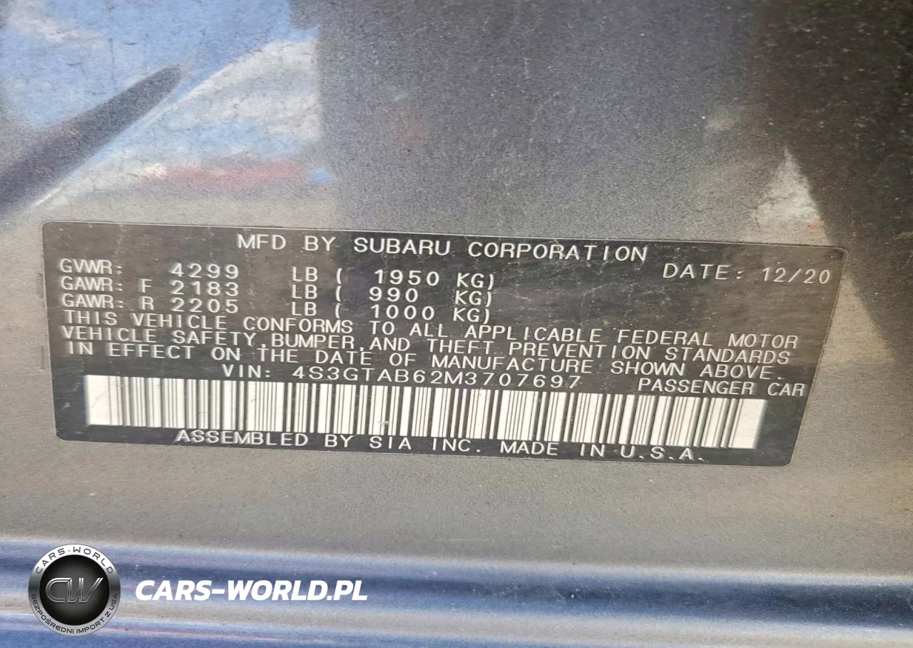 2021 Subaru Impreza VIN:4S3GTAB62M3707697 - 13