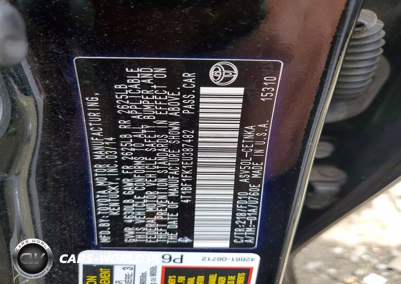 2014 Toyota Camry Le VIN:4T1BF1FK1EU387482 - 13