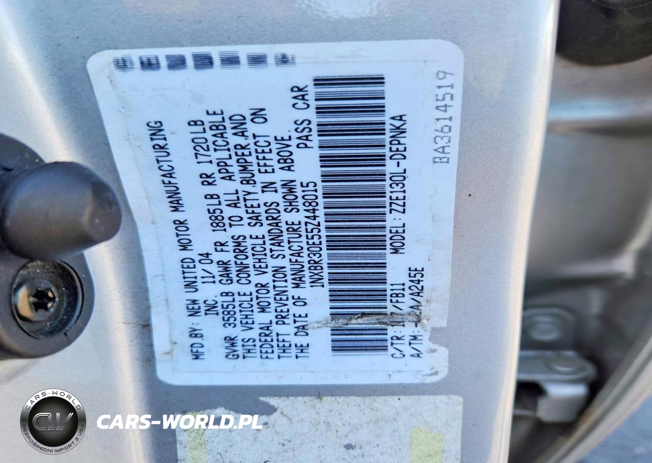 2005 Toyota Corolla Le VIN:1NXBR30E55Z448015 - 13
