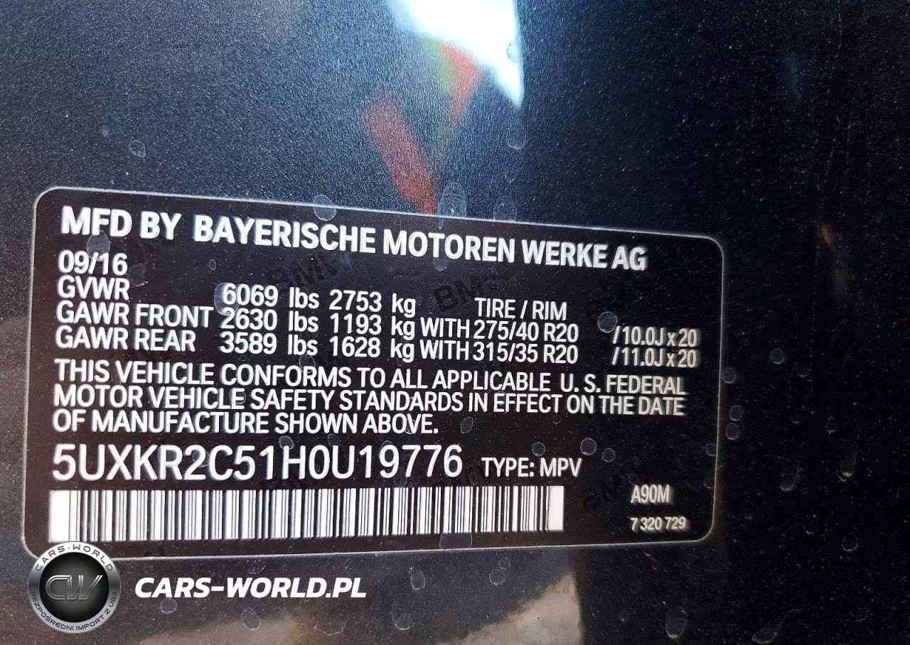 2017 BMW X5 Sdrive35I VIN:5UXKR2C51H0U19776 - 13