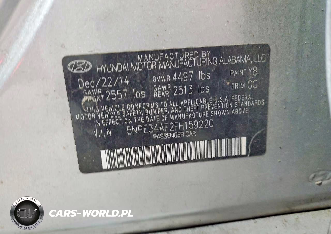 2015 Hyundai Sonata Sport VIN:5NPE34AF2FH159220 - 13