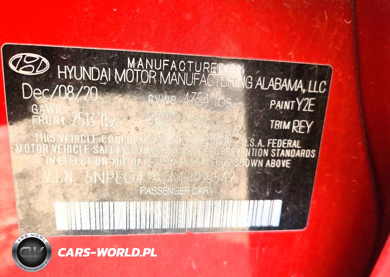 2021 Hyundai Sonata Se VIN:5NPEG4JA7MH100539 - 12