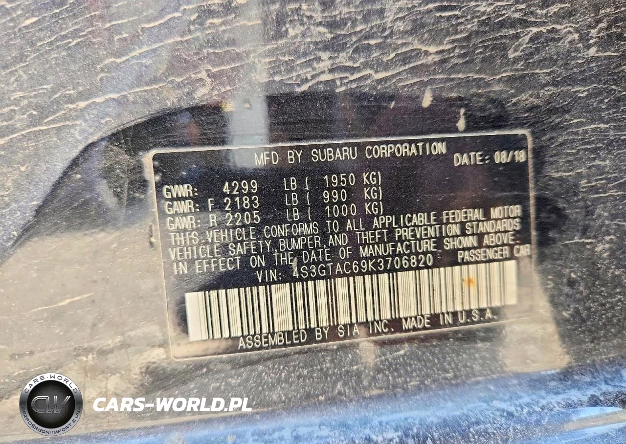 2019 Subaru Impreza Premium VIN:4S3GTAC69K3706820 - 14