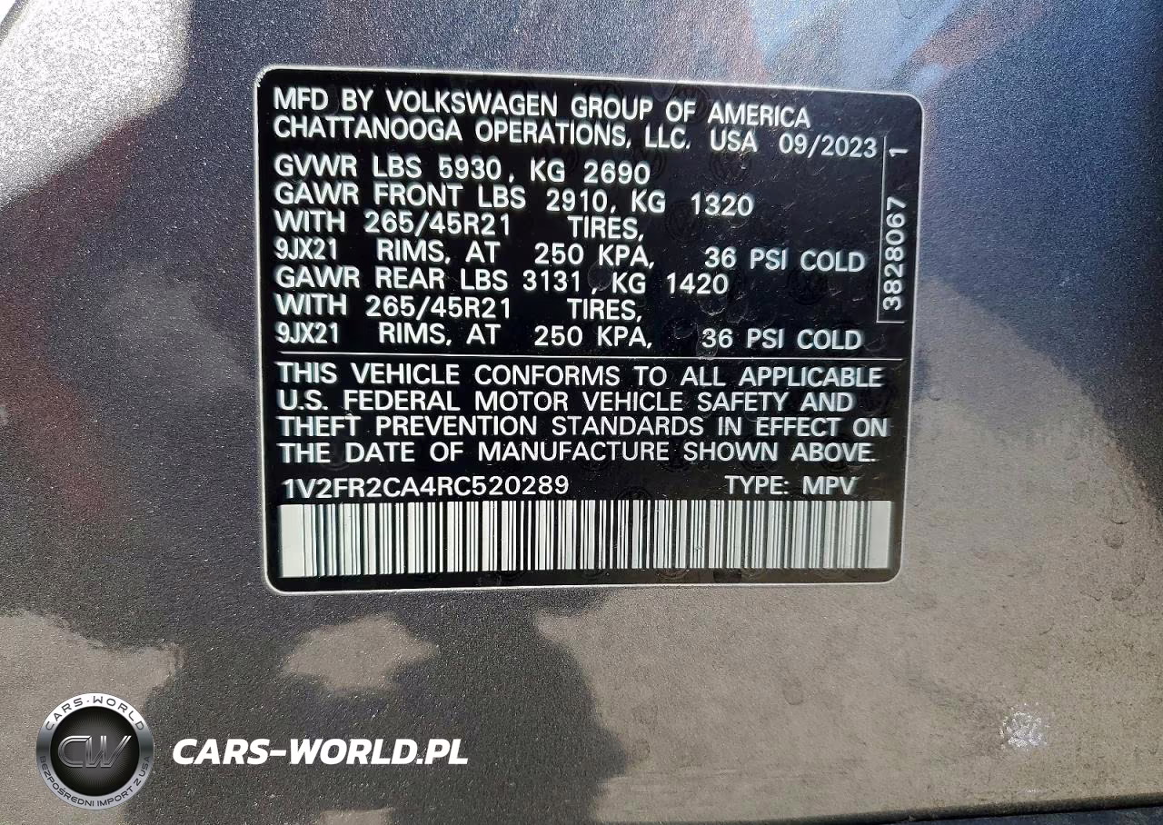 2024 Volkswagen Atlas Sel Premium R-Line VIN:1V2FR2CA4RC520289 - 13