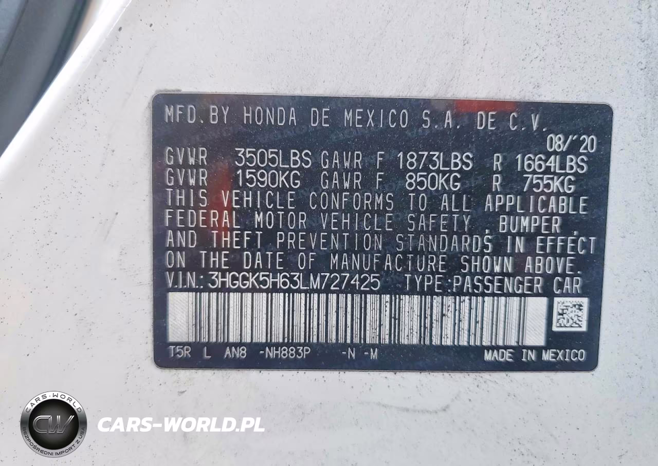 2020 Honda Fit Sport VIN:3HGGK5H63LM727425 - 13