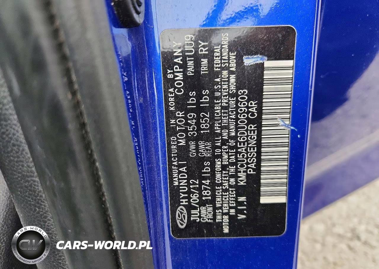 2013 Hyundai Accent Se VIN:KMHCU5AE6DU069603 - 12