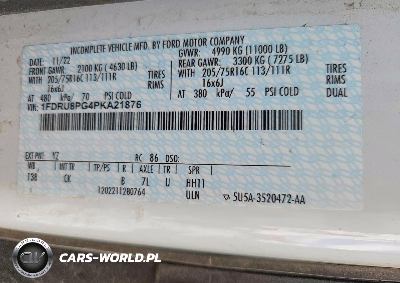 2023 Ford Transit T-350 Hd VIN:1FDRU8PG4PKA21876 - 13