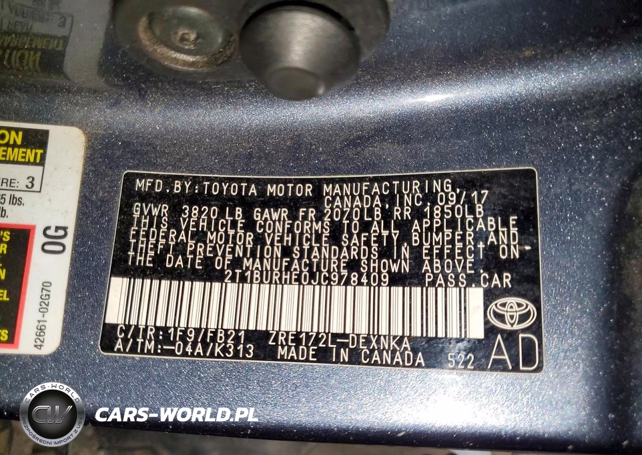 2018 Toyota Corolla Le VIN:2T1BURHE0JC978409 - 12