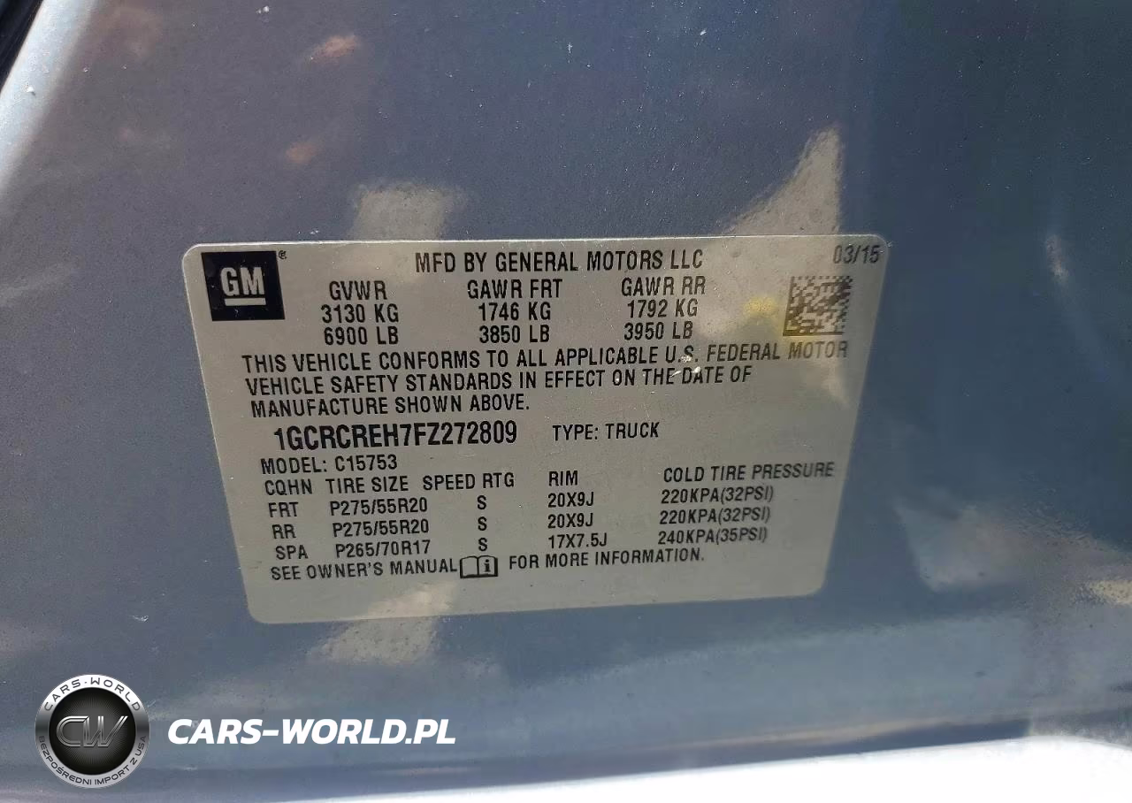 2015 Chevrolet Silverado C1500 Lt VIN:1GCRCREH7FZ272809 - 12