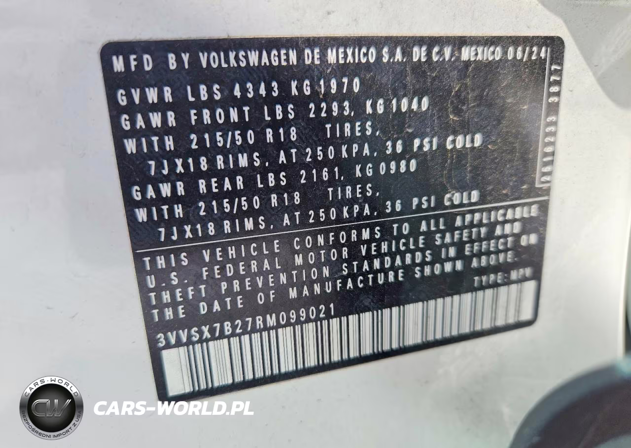 2024 Volkswagen Taos Se VIN:3VVSX7B27RM099021 - 14