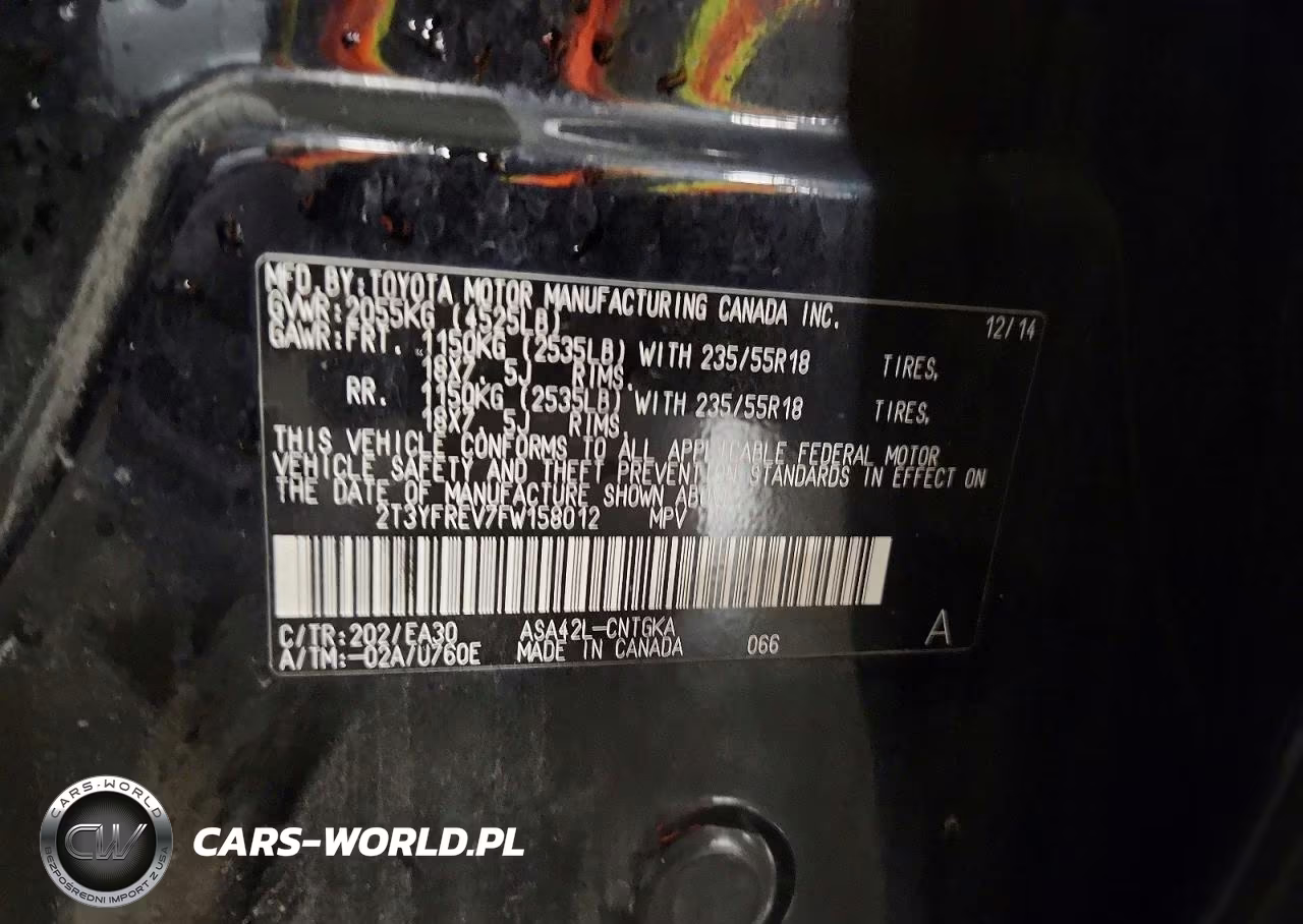 2015 Toyota Rav4 Limited VIN:2T3YFREV7FW158012 - 13