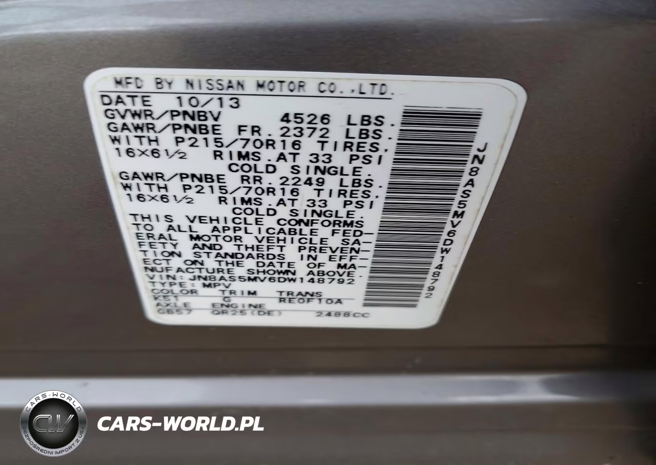 2013 Nissan Rogue S VIN:JN8AS5MV6DW148792 - 14