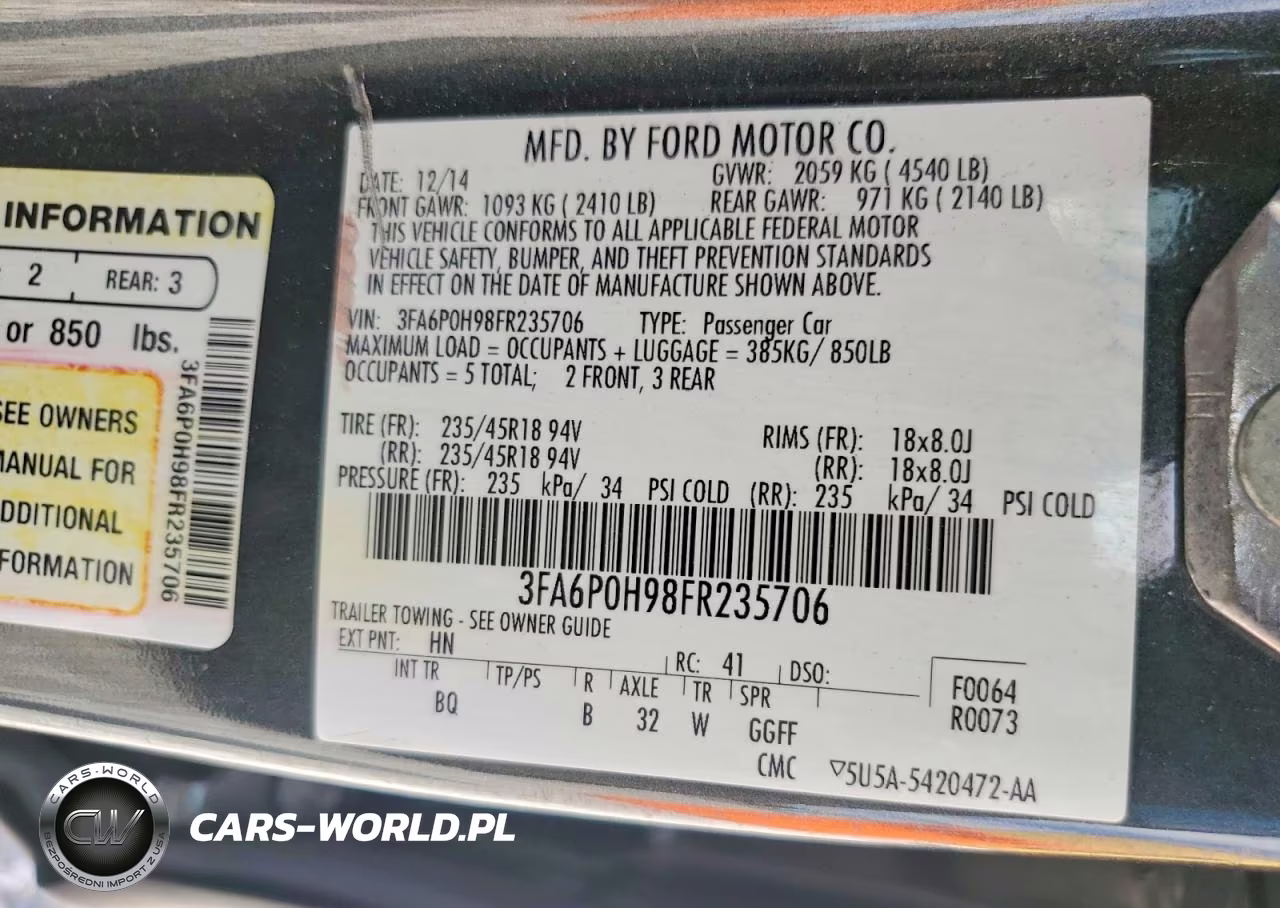 2015 Ford Fusion Se VIN:3FA6P0H98FR235706 - 13