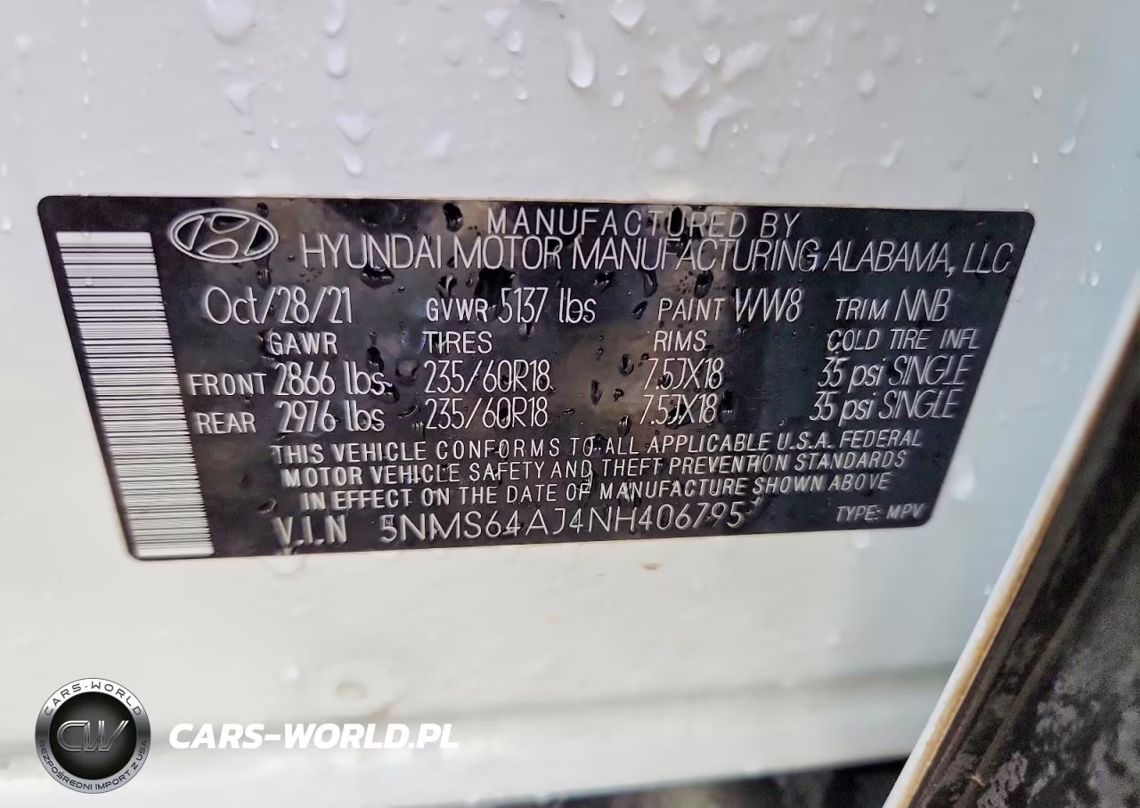 2022 Hyundai Santa Fe Sel VIN:5NMS64AJ4NH406795 - 13