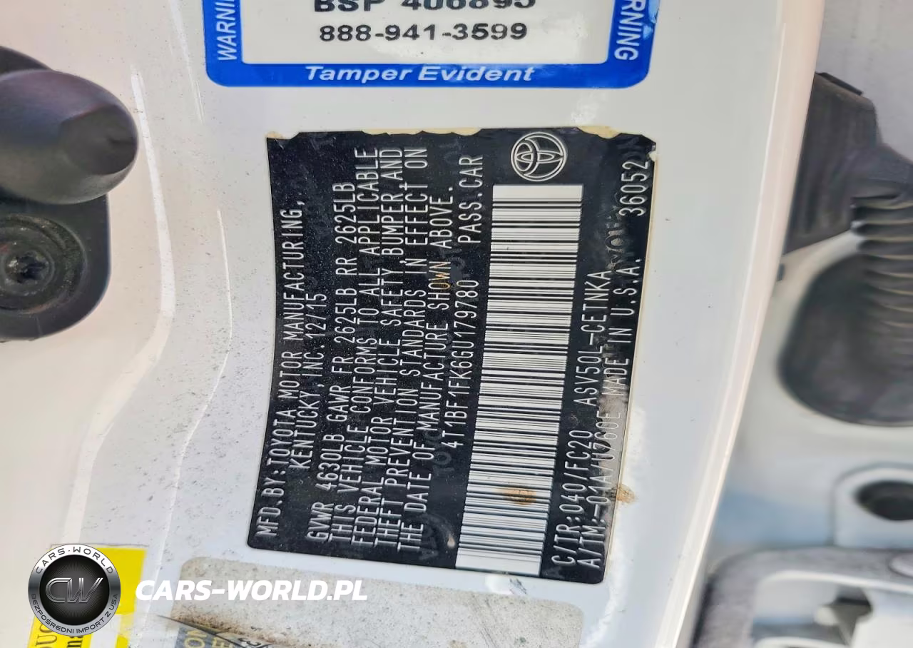 2016 Toyota Camry VIN:4T1BF1FK6GU179780 - 12