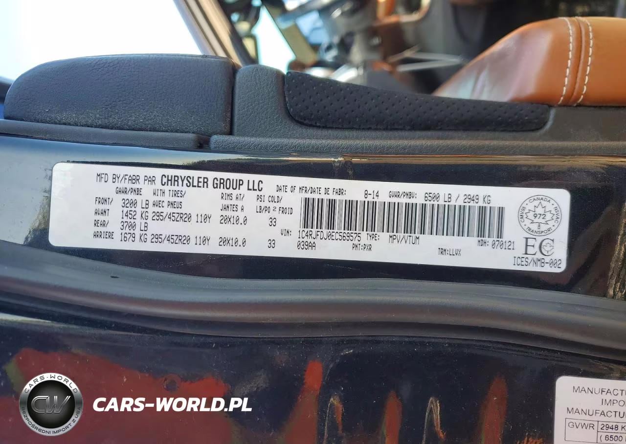 2014 Jeep Grand Cherokee Srt-8 VIN:1C4RJFDJ0EC569575 - 13