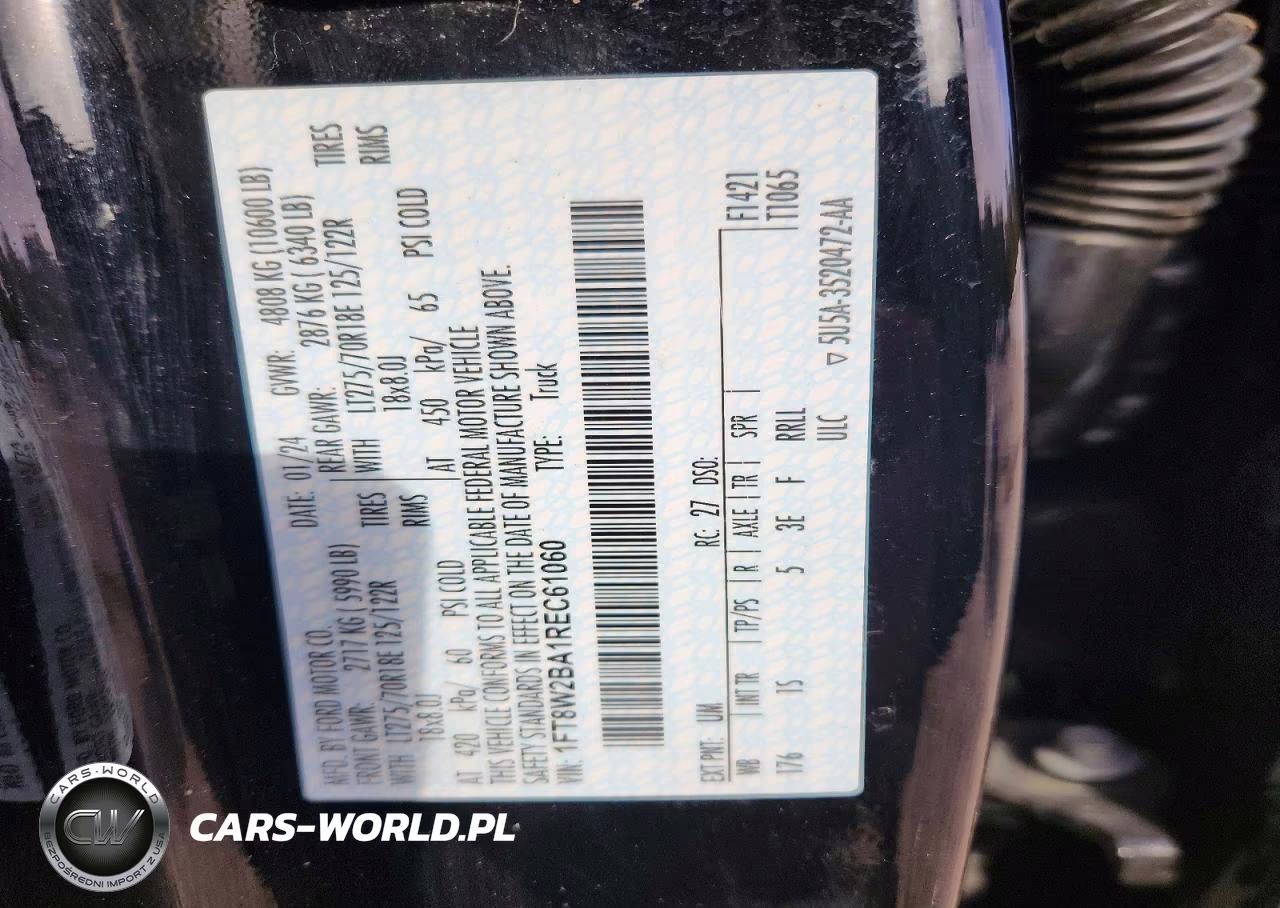 2024 Ford F250 Super Duty VIN:1FT8W2BA1REC61060 - 12