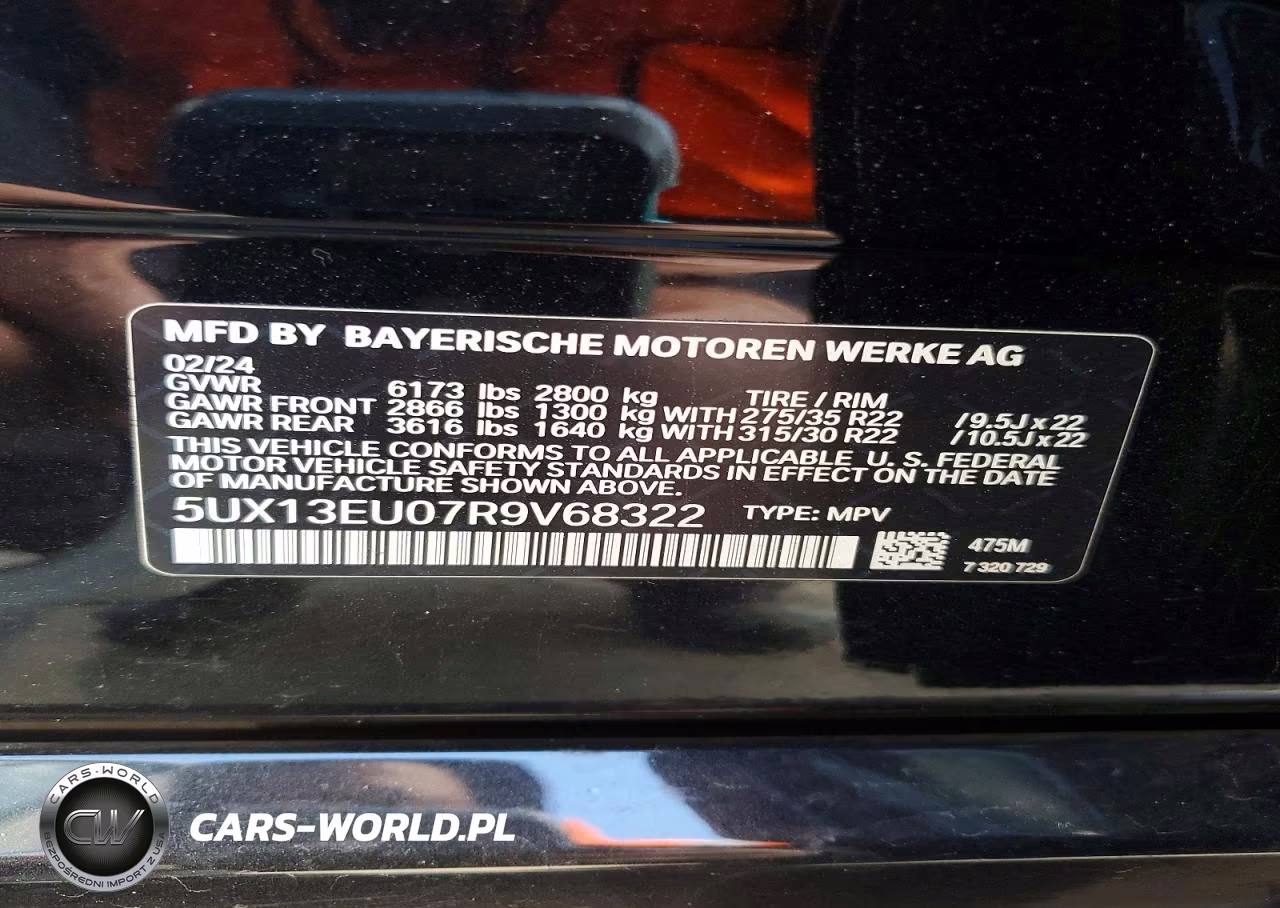 2024 BMW X5 Sdrive 40I VIN:5UX13EU07R9V68322 - 13