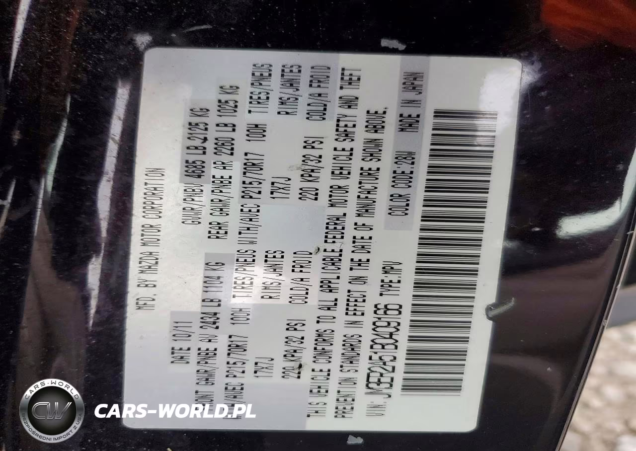 2011 Mazda Cx-7 VIN:JM3ER2A51B0409166 - 14