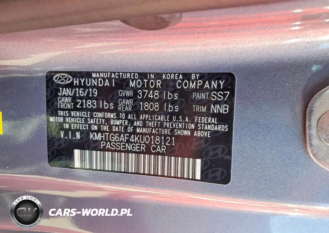 2019 Hyundai Veloster 2.0L VIN:KMHTG6AF4KU018121 - 12
