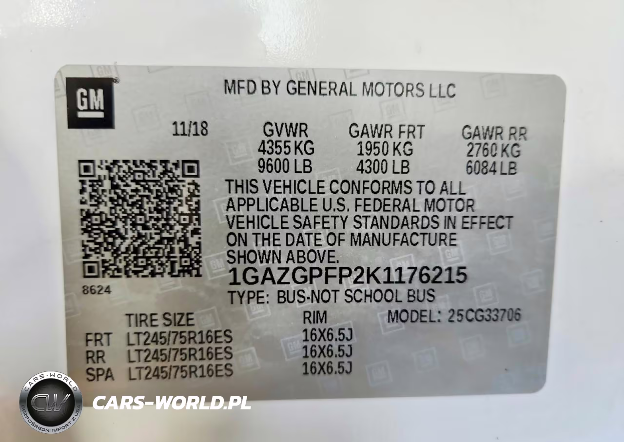 2019 Chevrolet Express G3500 Lt VIN:1GAZGPFP2K1176215 - 13