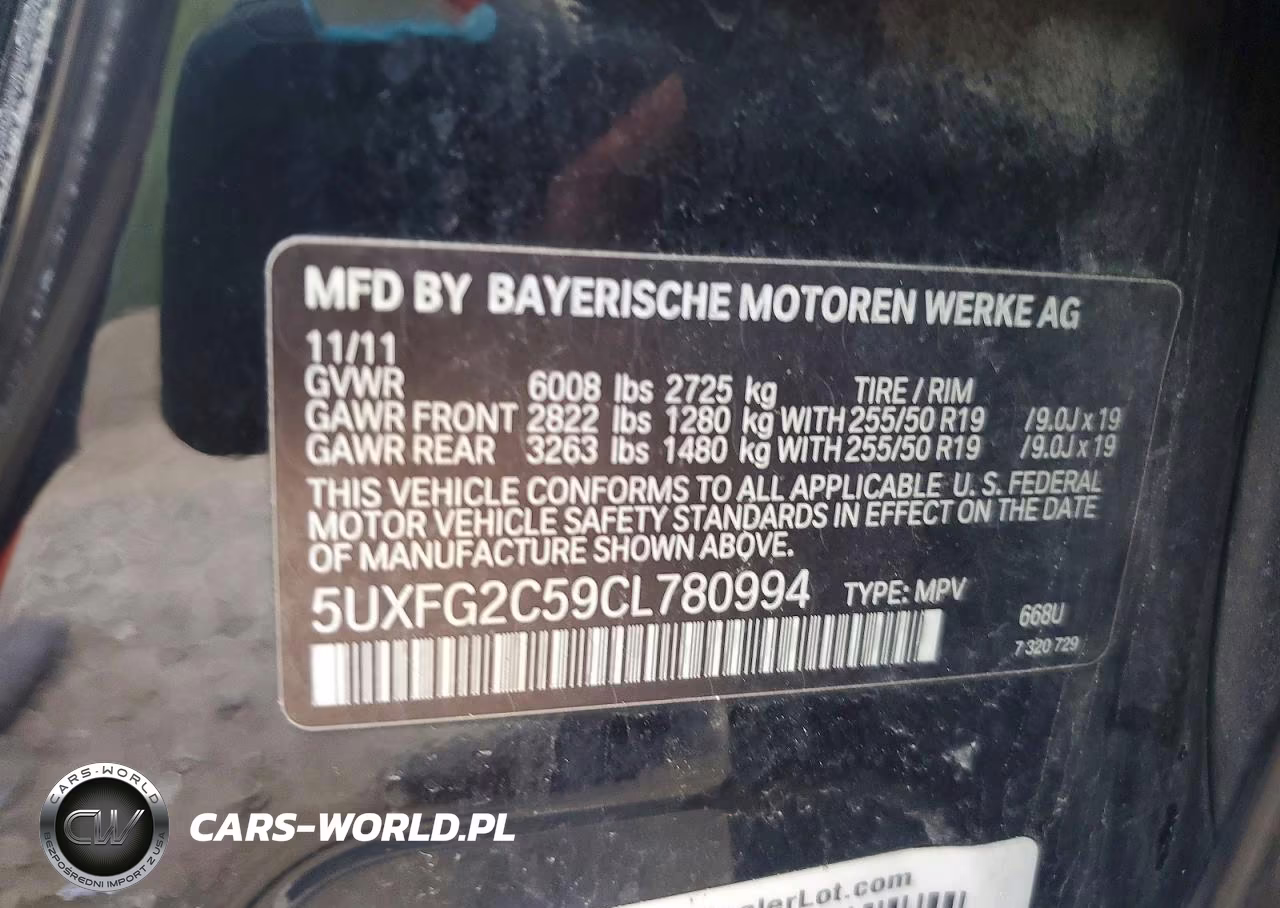 2012 BMW X6 xDrive35I VIN:5UXFG2C59CL780994 - 13