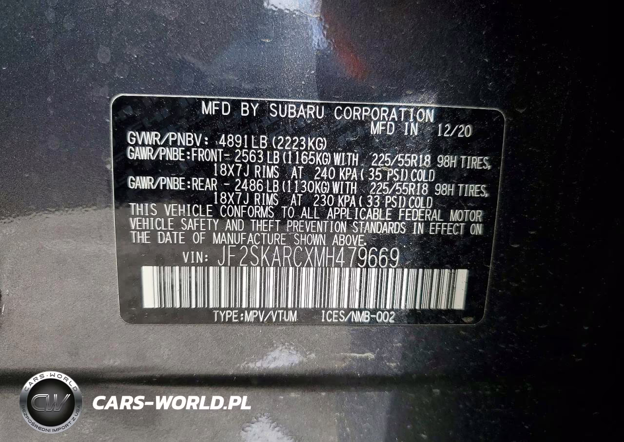 2021 Subaru Forester Sport VIN:JF2SKARCXMH479669 - 14