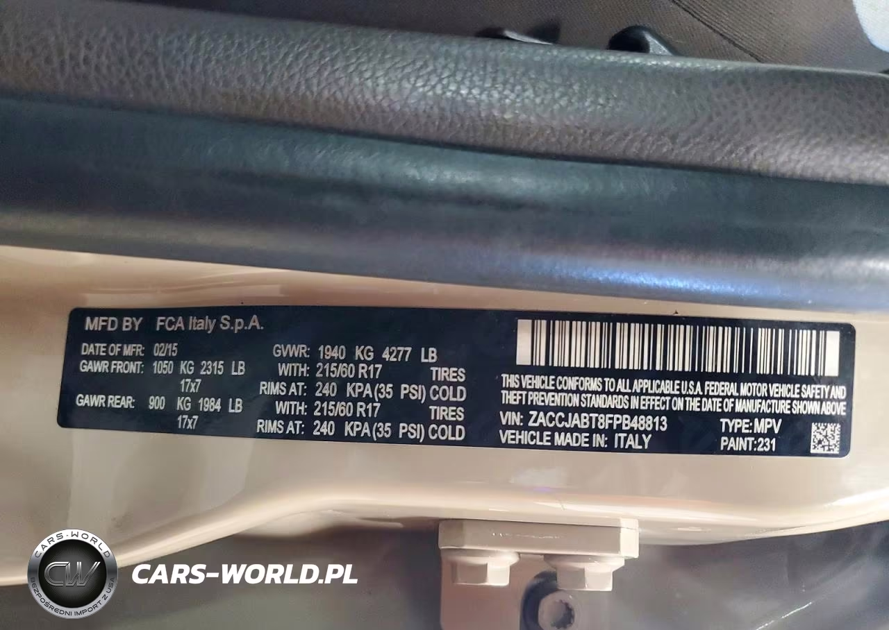 2015 Jeep Renegade Latitude VIN:ZACCJABT8FPB48813 - 13