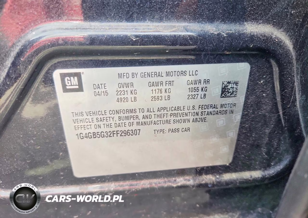 2015 Buick Lacrosse VIN:1G4GB5G32FF296307 - 12