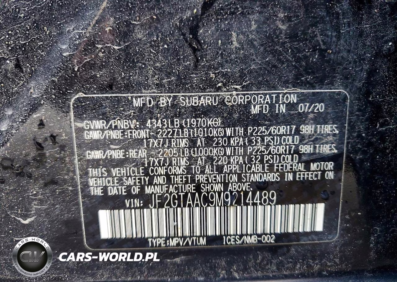 2021 Subaru Crosstrek VIN:JF2GTAAC9M9214489 - 13