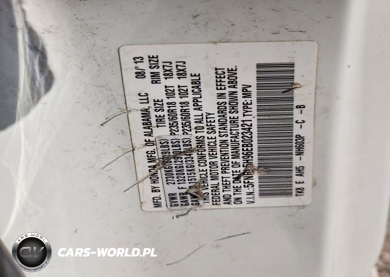 2014 Honda Odyssey Touring VIN:5FNRL5H96EB023421 - 13