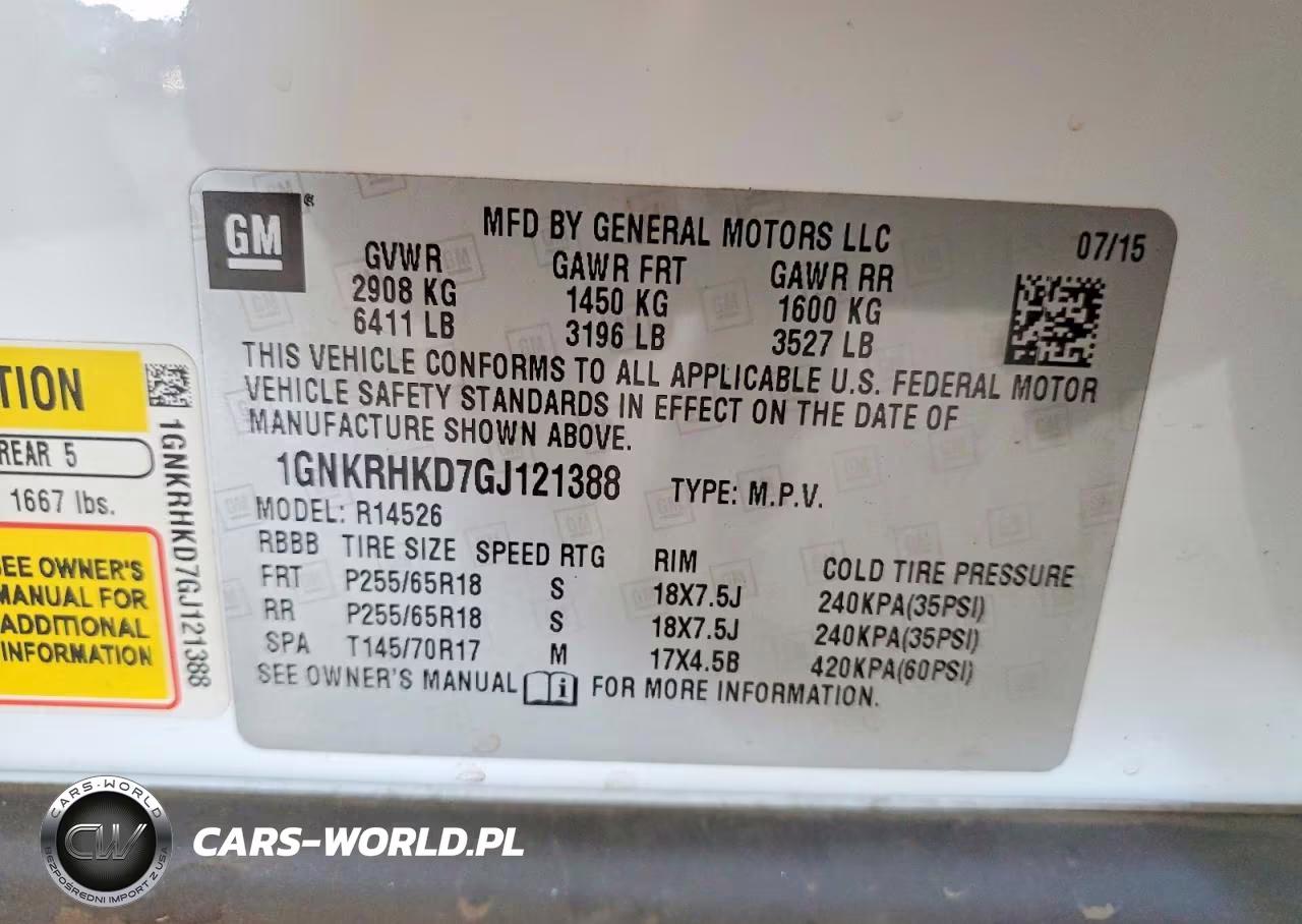 2016 Chevrolet Traverse Lt VIN:1GNKRHKD7GJ121388 - 13