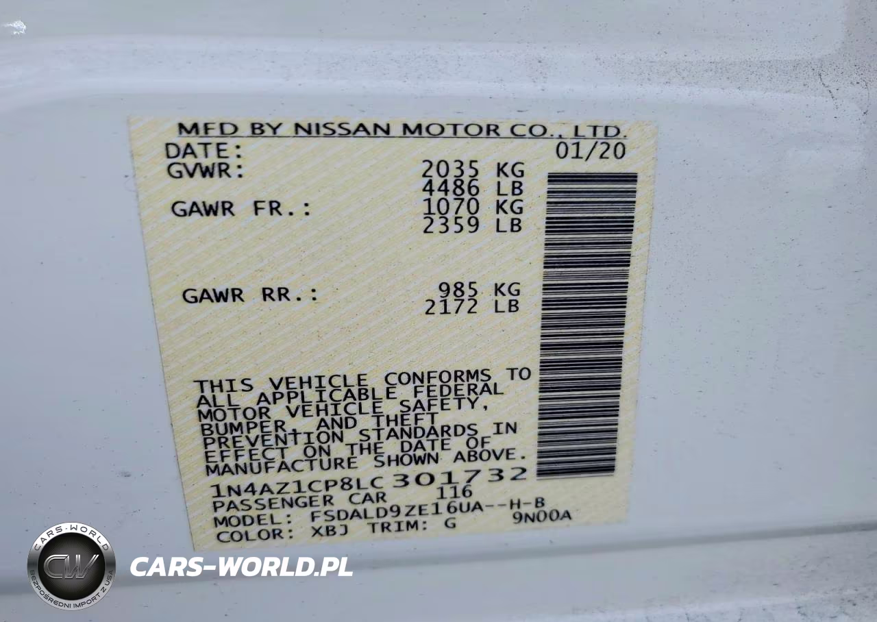 2020 Nissan Leaf Sv VIN:1N4AZ1CP8LC301732 - 12