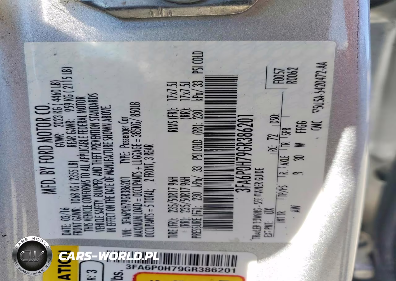 2016 Ford Fusion Se VIN:3FA6P0H79GR386201 - 12