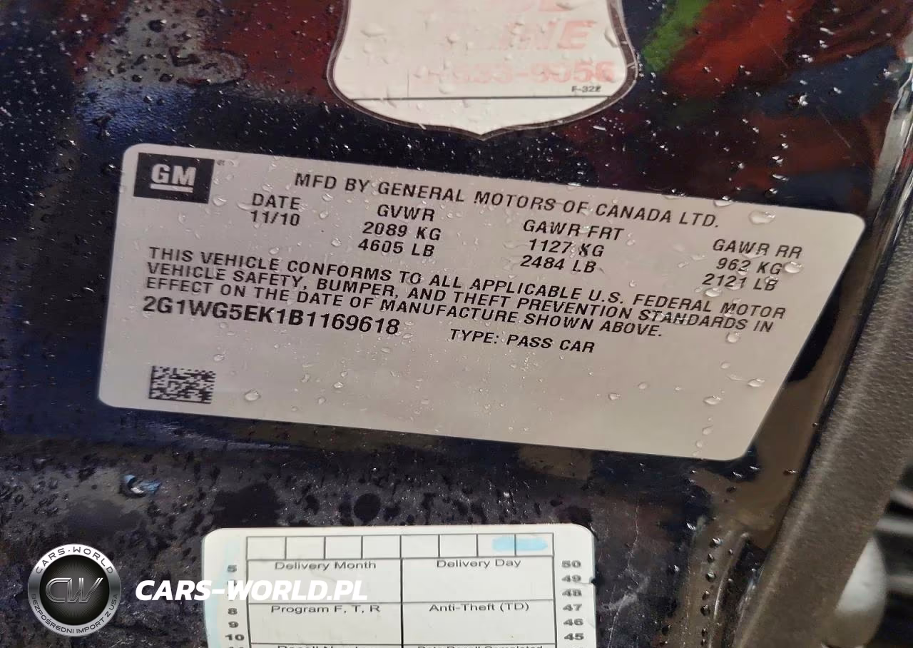 2011 Chevrolet Impala Lt VIN:2G1WG5EK1B1169618 - 12