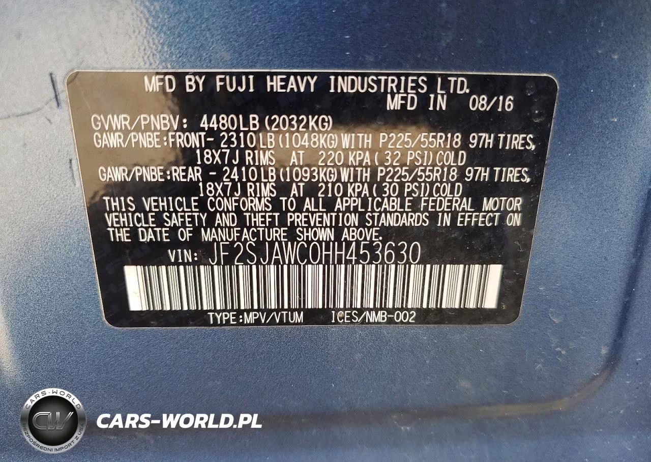 2017 Subaru Forester 2.5I Touring VIN:JF2SJAWC0HH453630 - 14