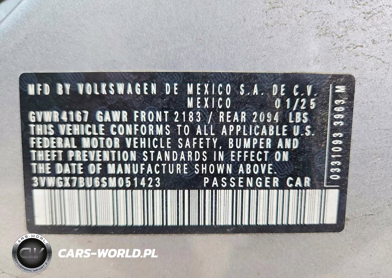 2025 Volkswagen Jetta Sel VIN:3VWGX7BU6SM051423 - 12