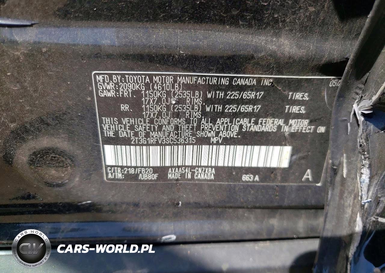 2025 Toyota Rav4 Le VIN:2T3G1RFV3SC536315 - 12