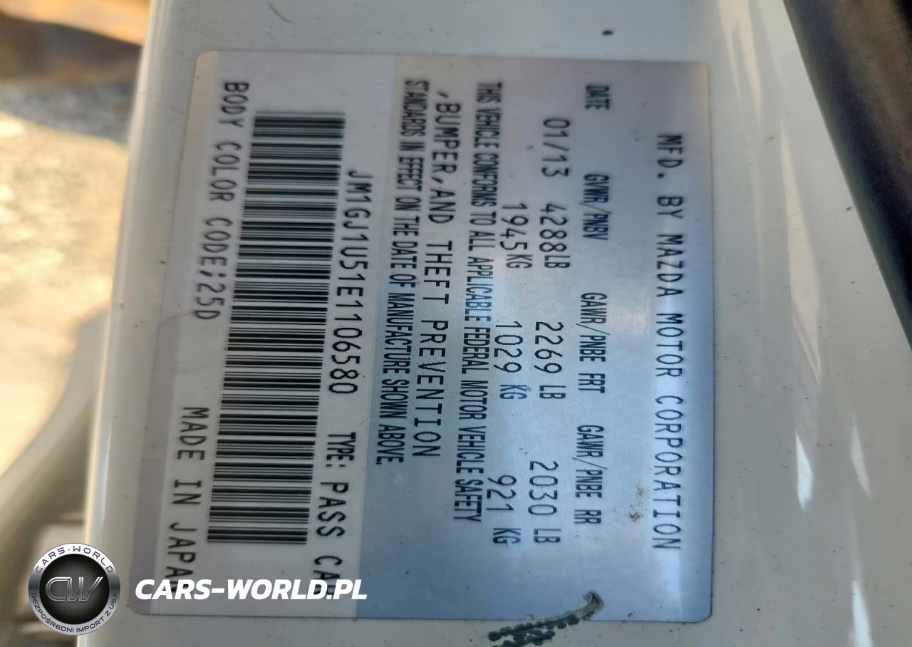 2014 Mazda 6 Sport VIN:JM1GJ1U51E1106580 - 12