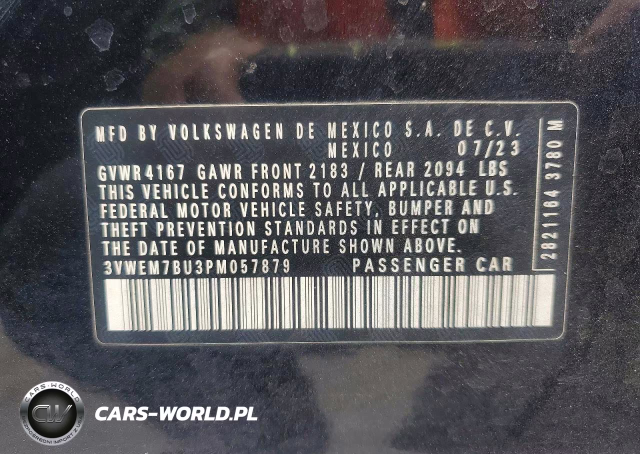 2023 Volkswagen Jetta Se VIN:3VWEM7BU3PM057879 - 12