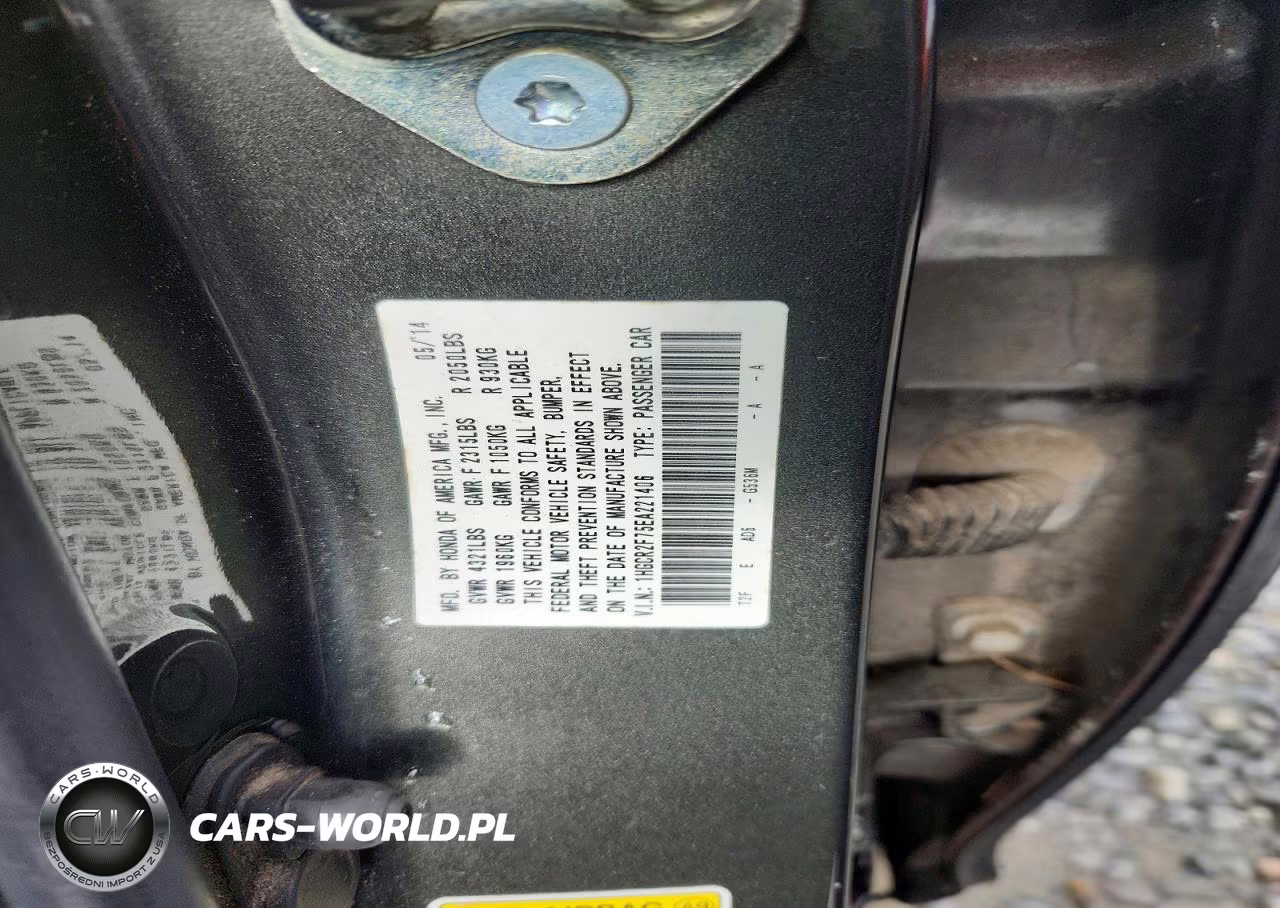 2014 Honda Accord Ex VIN:1HGCR2F75EA221406 - 12