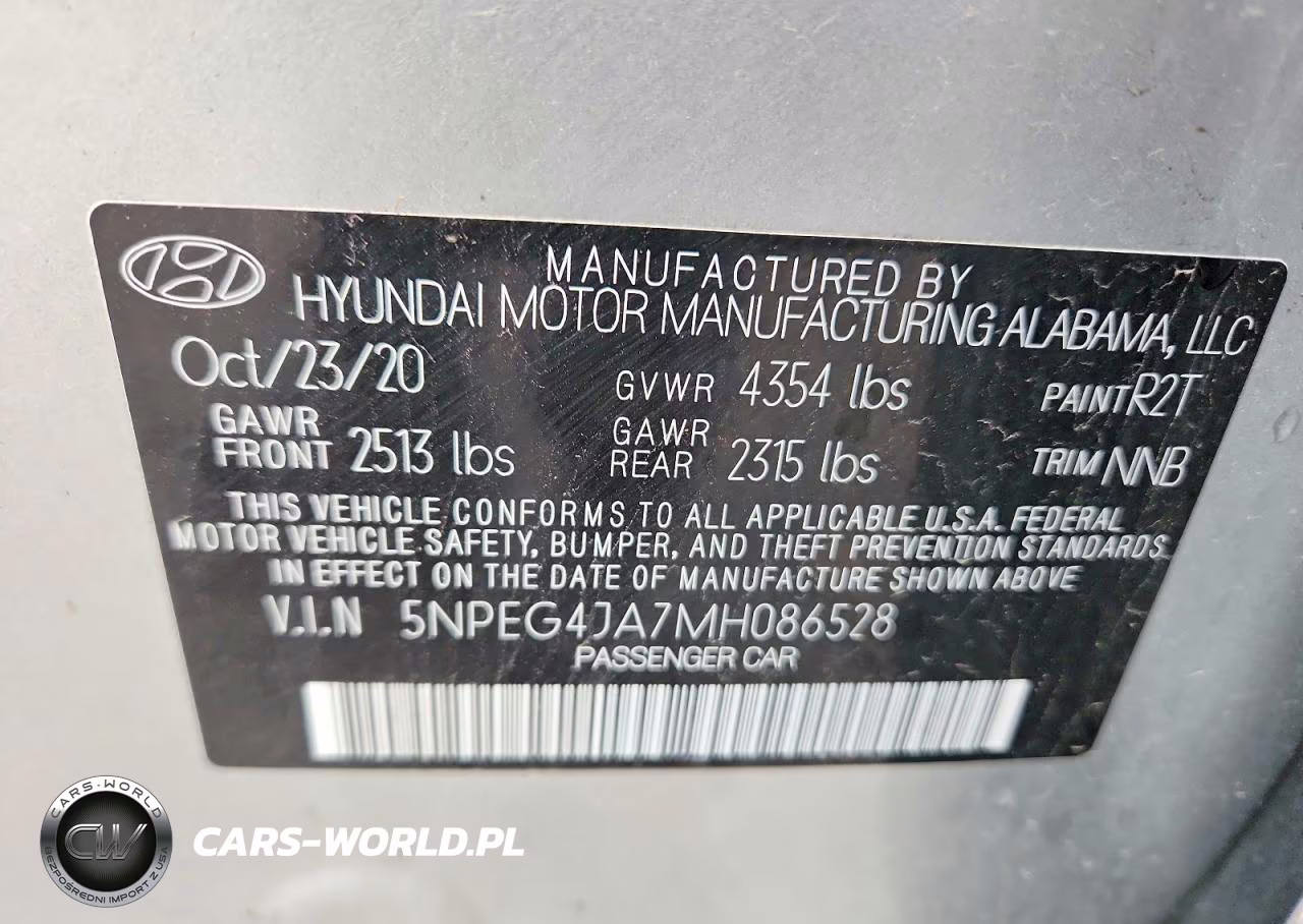 2021 Hyundai Sonata Se VIN:5NPEG4JA7MH086528 - 12