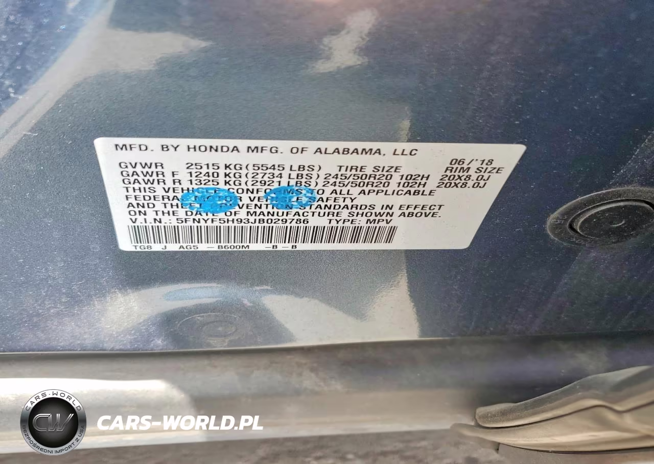 2018 Honda Pilot Touring VIN:5FNYF5H93JB029786 - 13