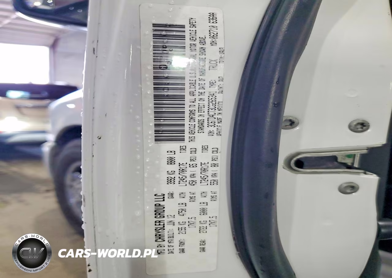 2012 Dodge Ram 2500 St VIN:3C6TD4CT3CG265341 - 12