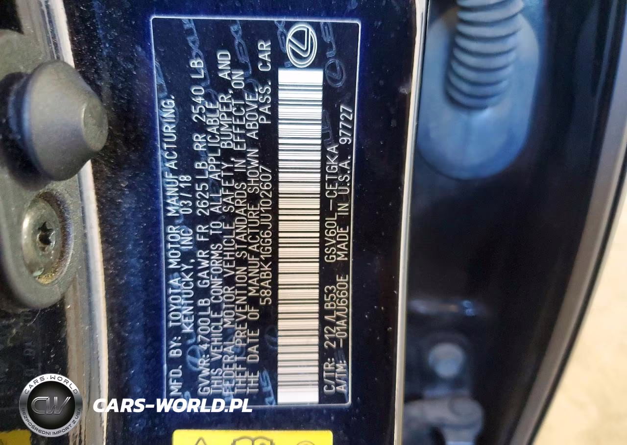 2018 Lexus Es 350 VIN:58ABK1GG6JU102607 - 12