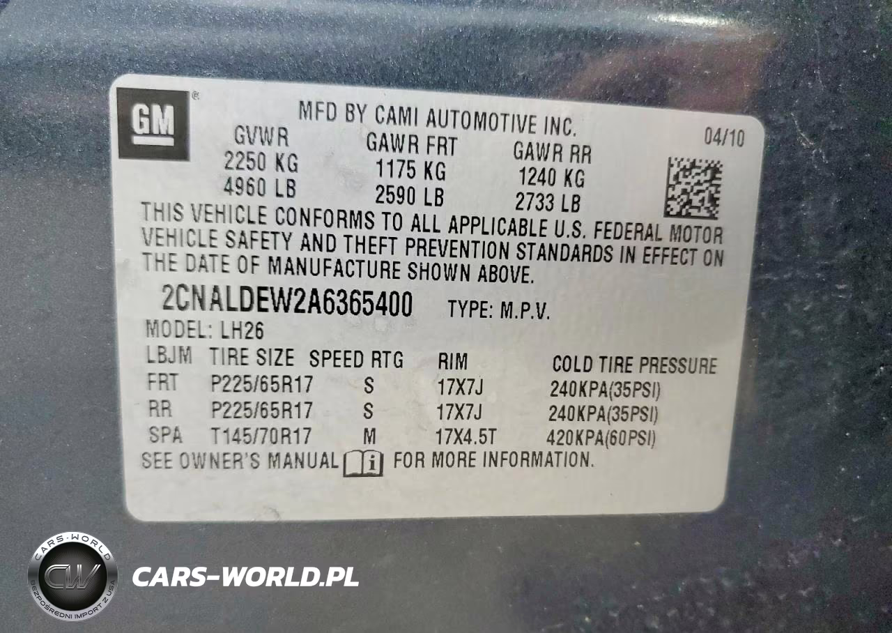 2010 Chevrolet Equinox Lt VIN:2CNALDEW2A6365400 - 12