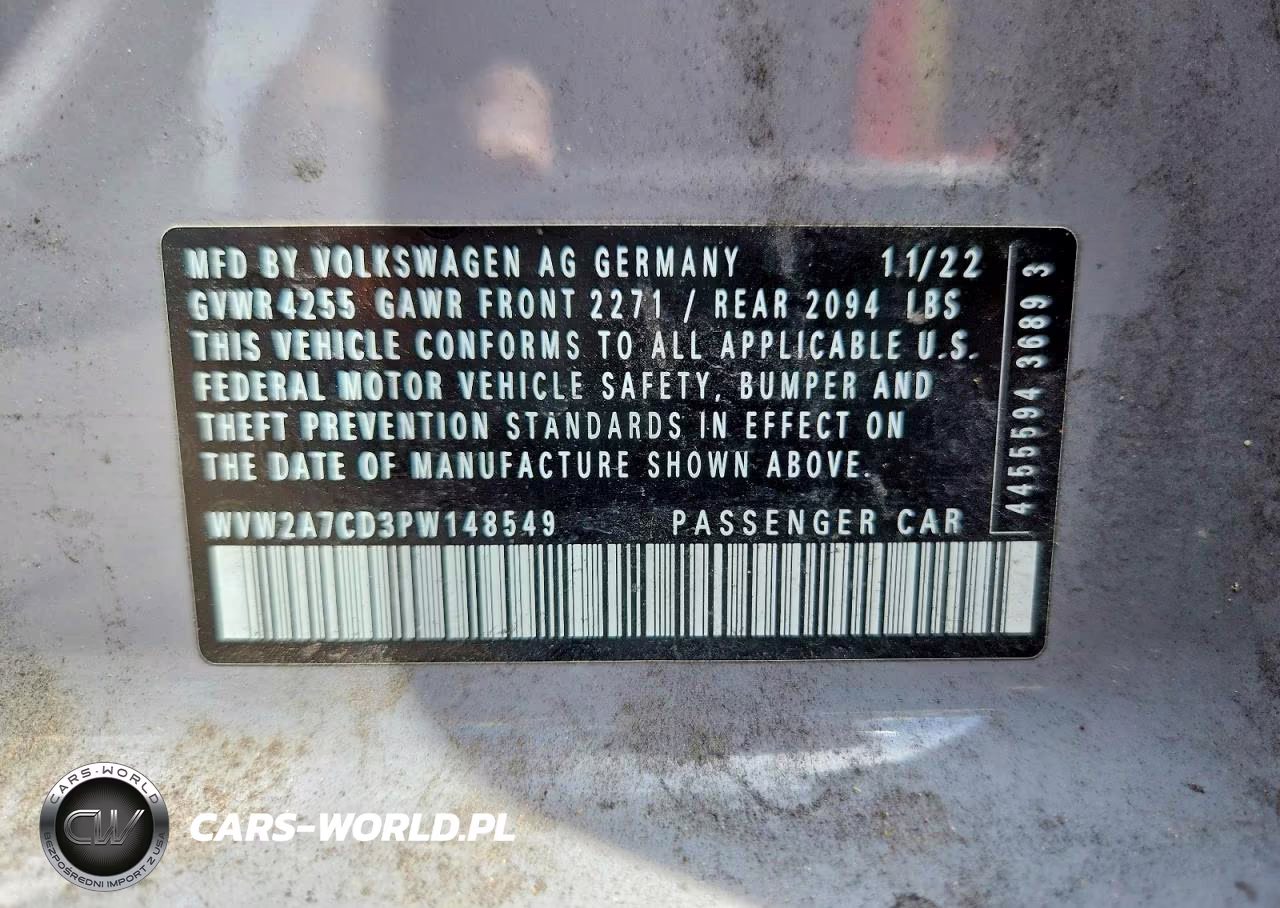 2023 Volkswagen Gti Se VIN:WVW2A7CD3PW148549 - 12
